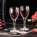 KAMMAK Wine Glasses Set of 2, 8.3 oz Hand Blown Crystal Bordeaux Wine Glasses, Thin Rim & Long Stem, Perfect for Red & White, Daily Use, Wedding Anniversary or Birthday Gift with Gift Box, Nicole